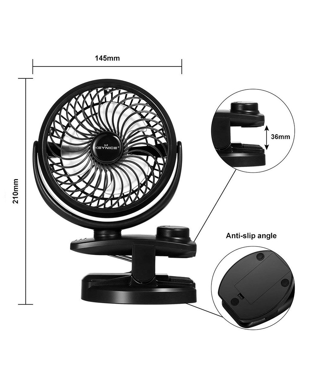 Operated Clip on Fan